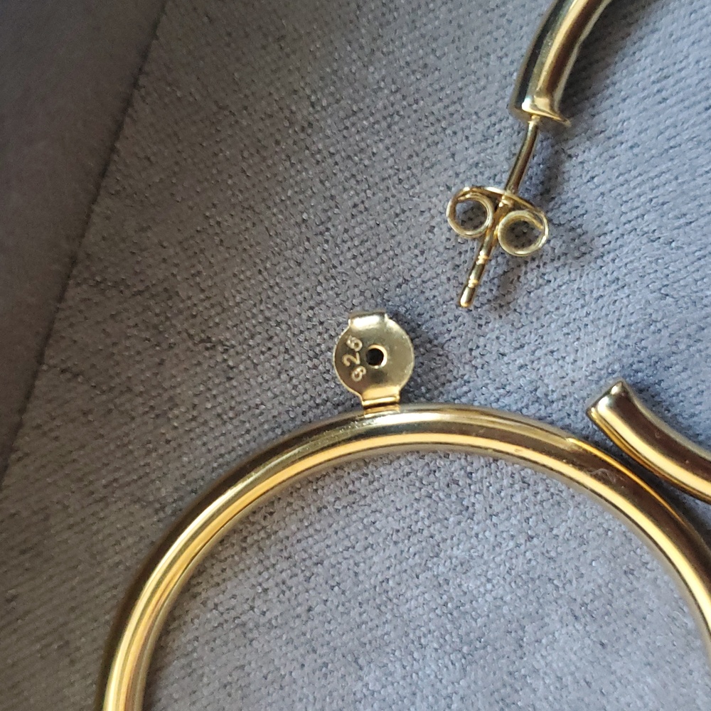 Mejuri Vermeil Tube Hoops - Picture 5 of 8